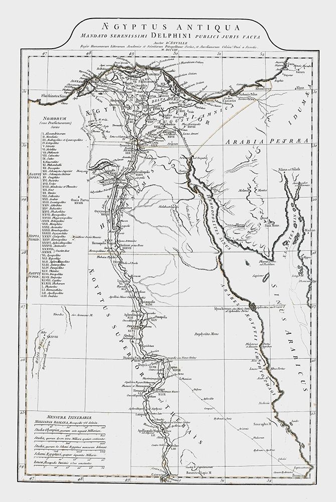 Africa Ancient Egypt - DAnville 1799 art print by D Anville for $57.95 CAD