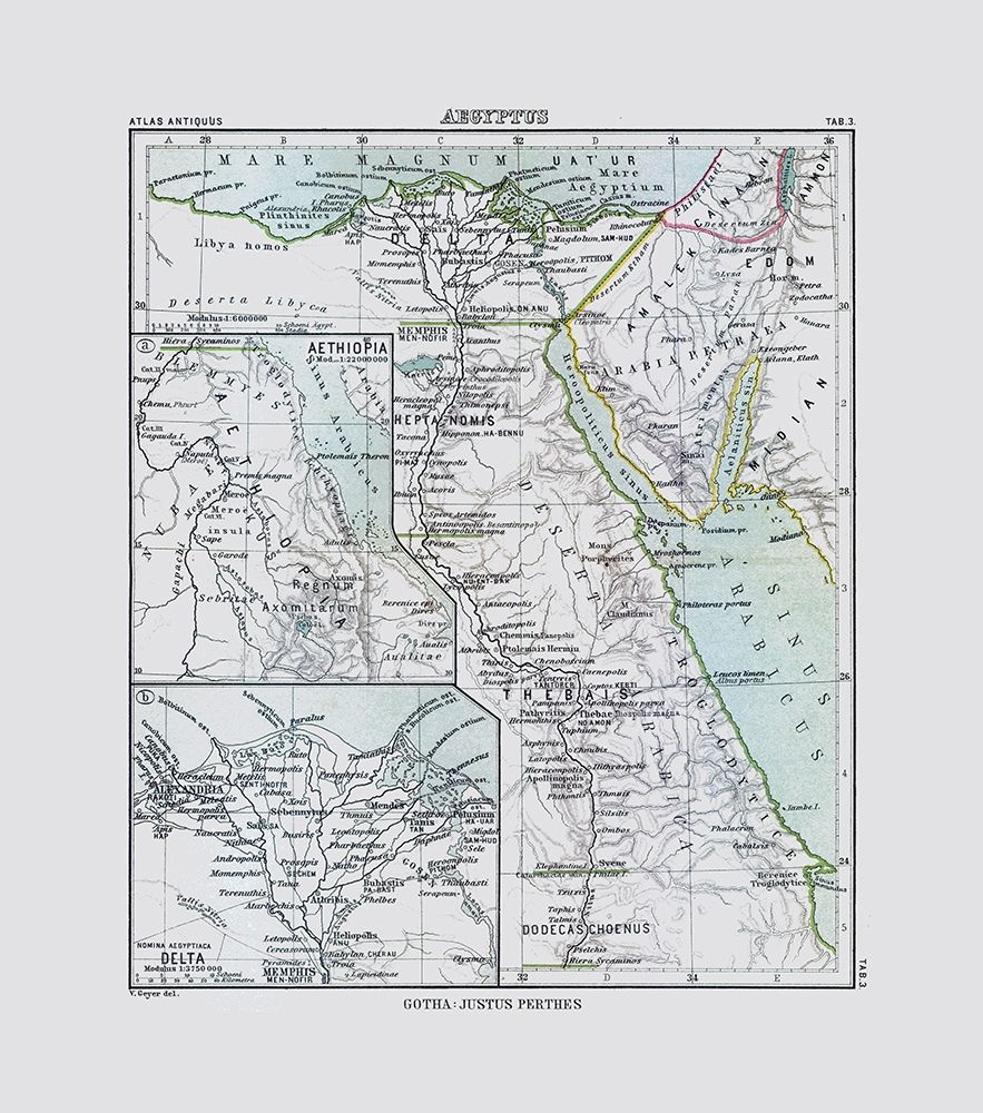 Africa Egypt - Perthes 1896 art print by Perthes for $57.95 CAD