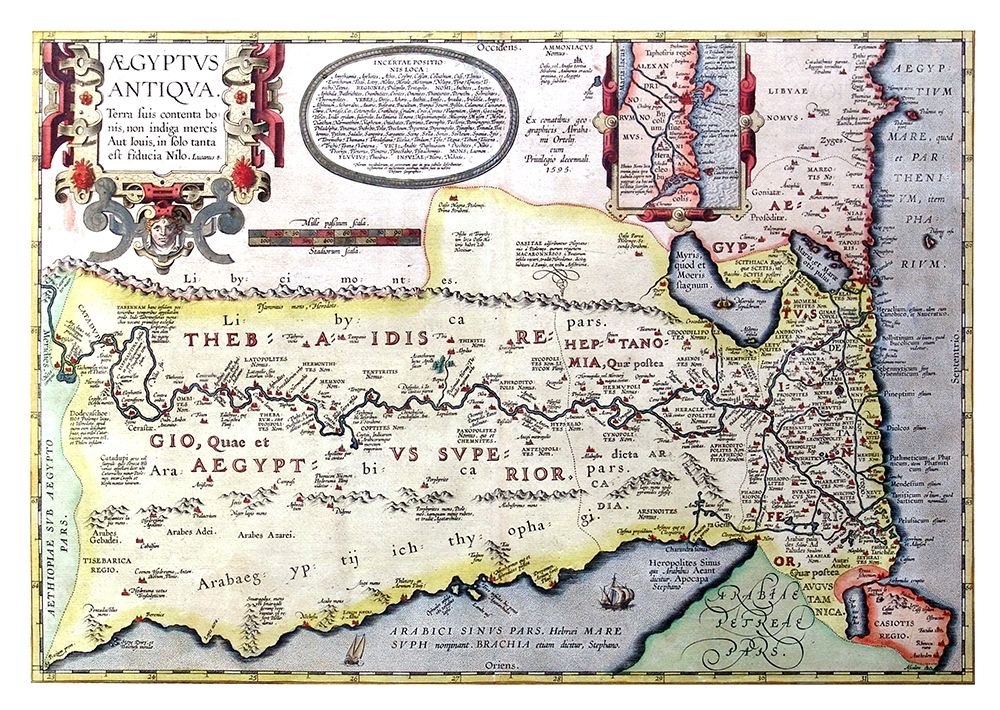 Africa Ancient Egypt - Ortelius 1570 art print by Ortelius for $57.95 CAD