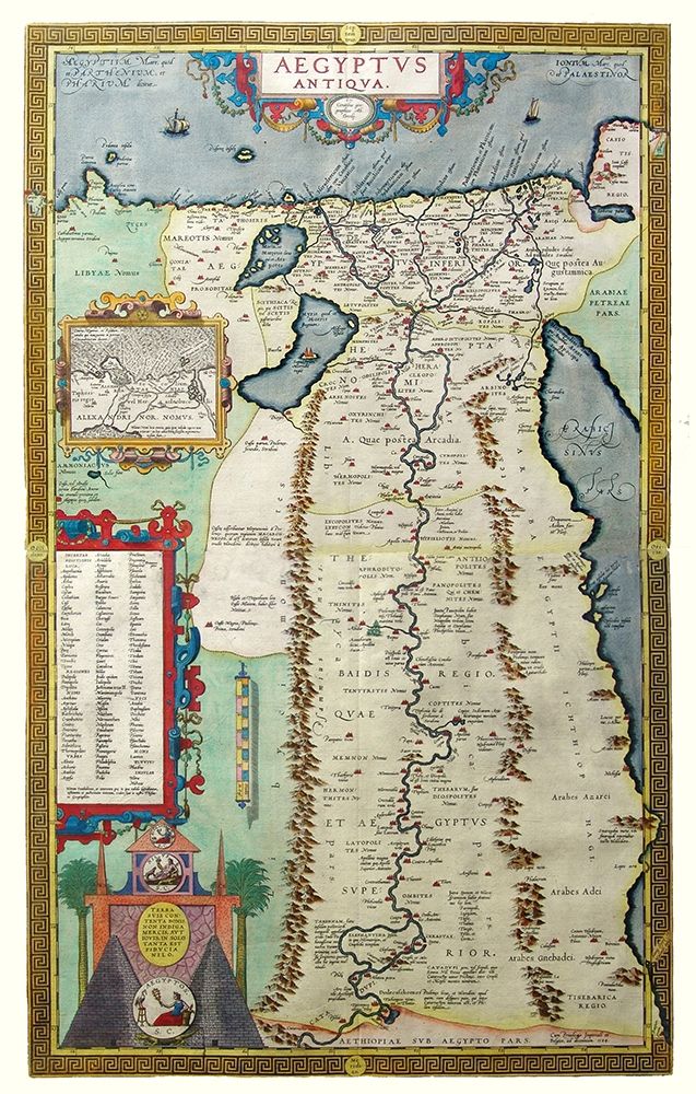 Africa Ancient Egypt - Ortelius 1570 art print by Ortelius for $57.95 CAD