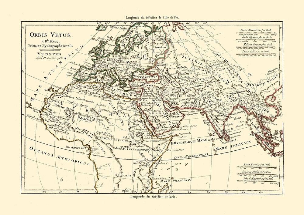 Eastern Hemisphere - Santini 1794 art print by Santini for $57.95 CAD