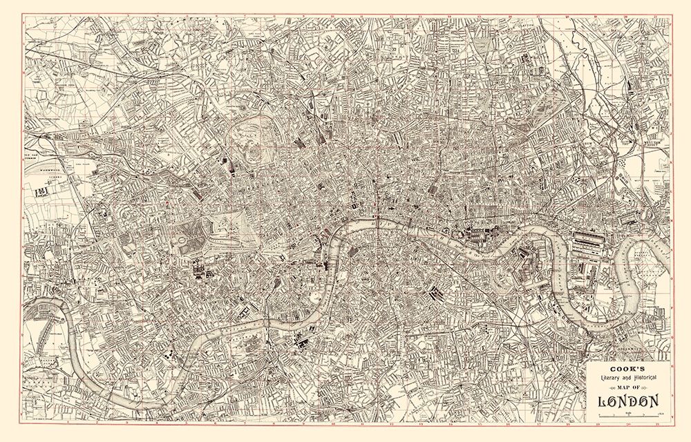 London Literary Historical England - Cook 1899 art print by Cook for $57.95 CAD