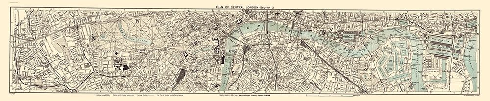 London England Central Section 3 - Bartholomew art print by Bartholomew for $57.95 CAD