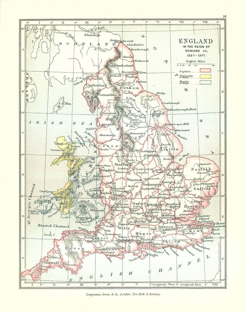 Reign of Edward III England - Gardiner 1902 art print by Gardiner for $57.95 CAD