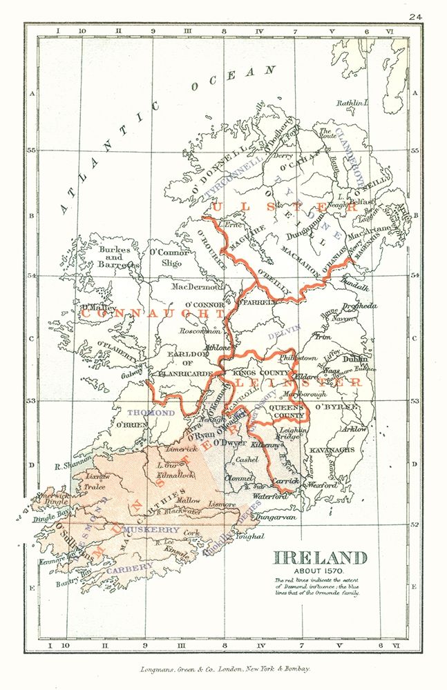 Ireland 1570 - Gardiner 1902 art print by Gardiner for $57.95 CAD
