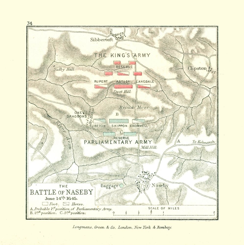 Battle of Naseby 1645 England - Gardiner 1902 art print by Gardiner for $57.95 CAD