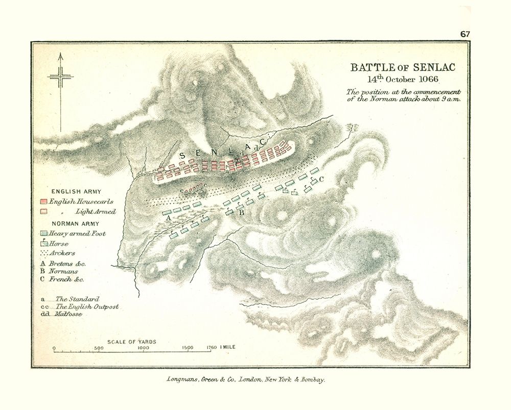 Battle of Senlac 1066 England - Gardiner 1902 art print by Gardiner for $57.95 CAD