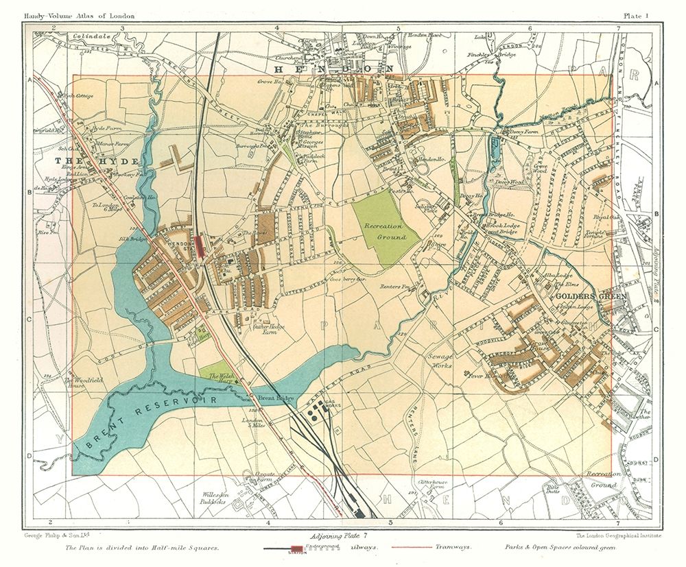 Hendon London England - Philip 1904 art print by Philip for $57.95 CAD