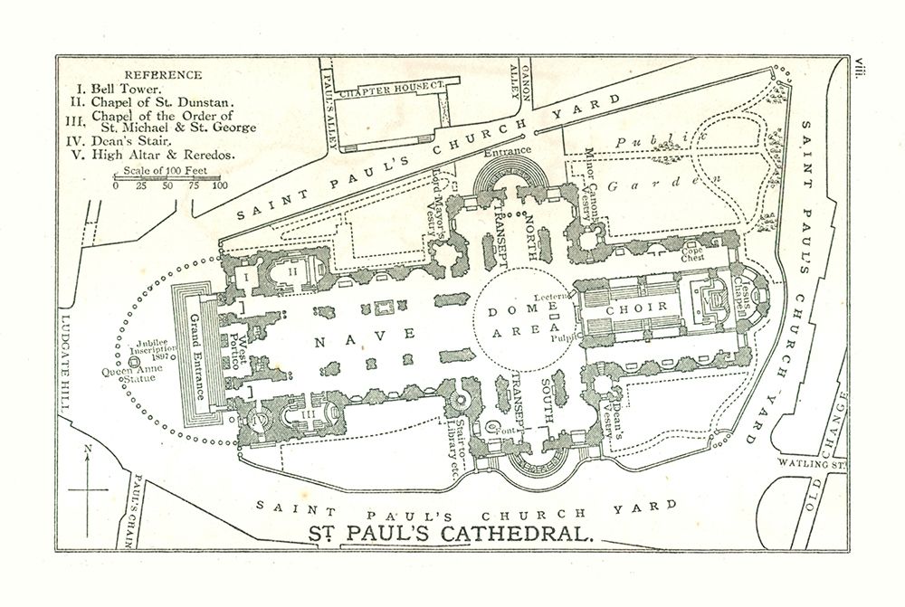 St Pauls Cathedral England - Philip 1904 art print by Philip for $57.95 CAD