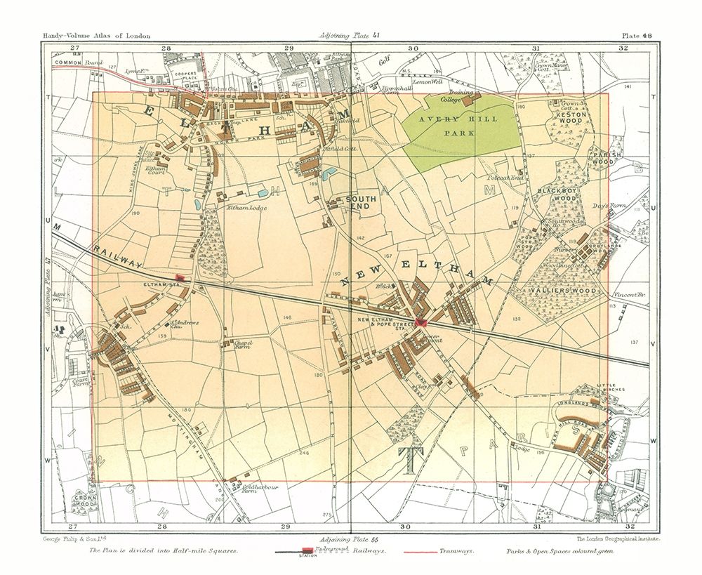 New Eltham London England - Philip 1904 art print by Philip for $57.95 CAD