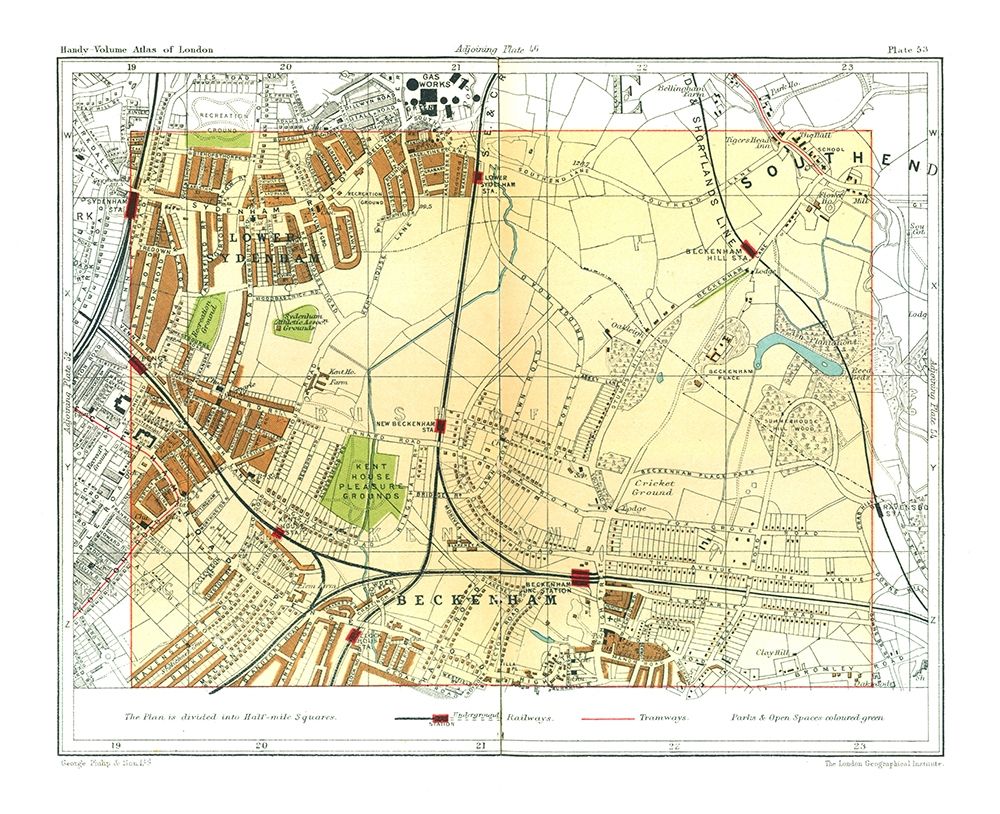Sydenham Beckenham London England - Philip 1904 art print by Philip for $57.95 CAD
