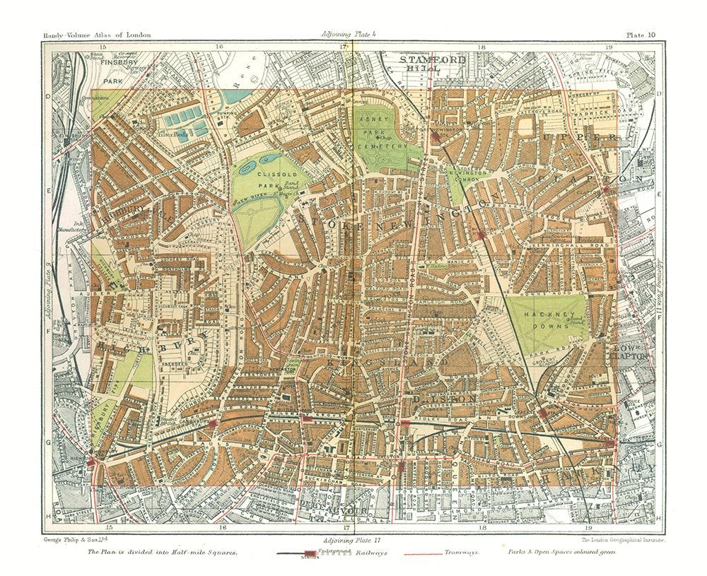 Hackney London England - Philip 1904 art print by Philip for $57.95 CAD