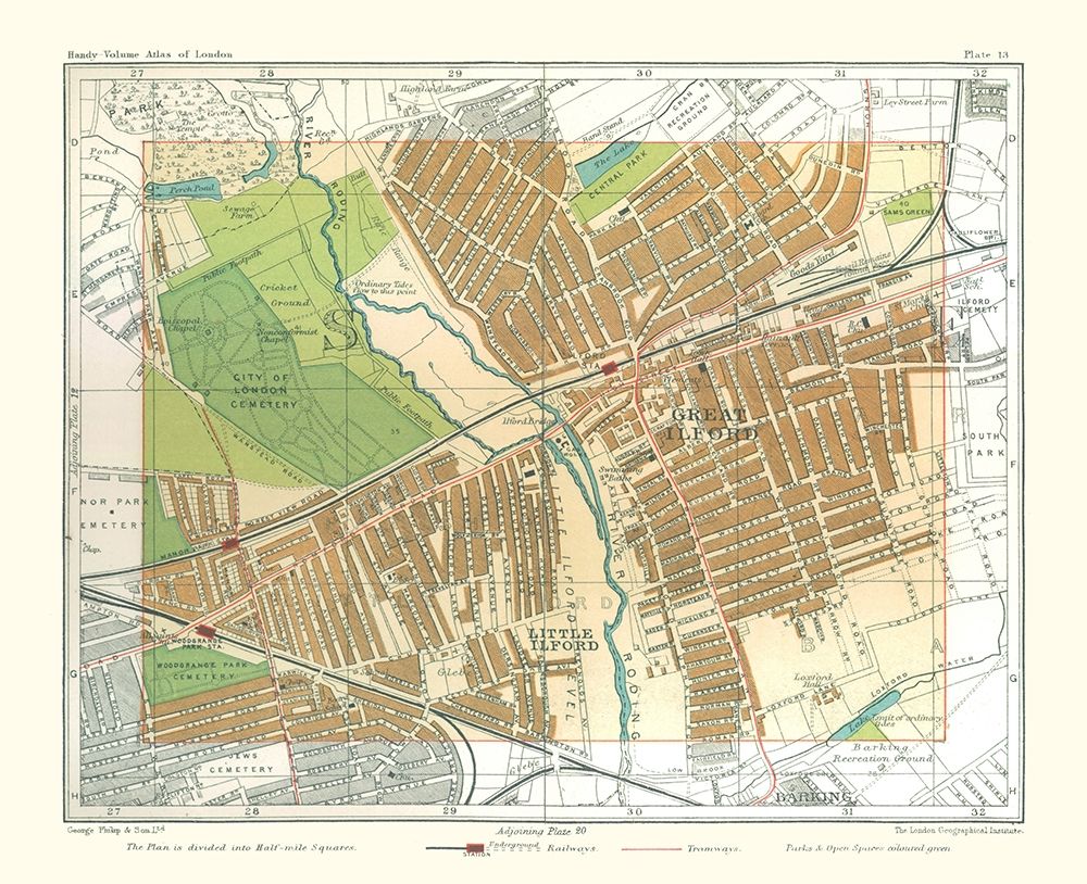 Great Ilford London England - Philip 1904 art print by Philip for $57.95 CAD