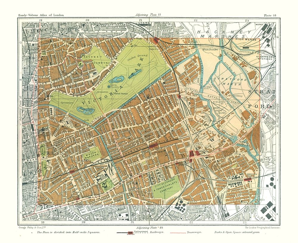 Victoria Park London England - Philip 1904 art print by Philip for $57.95 CAD