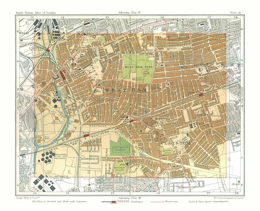 West Ham London England - Philip 1904 art print by Philip for $57.95 CAD
