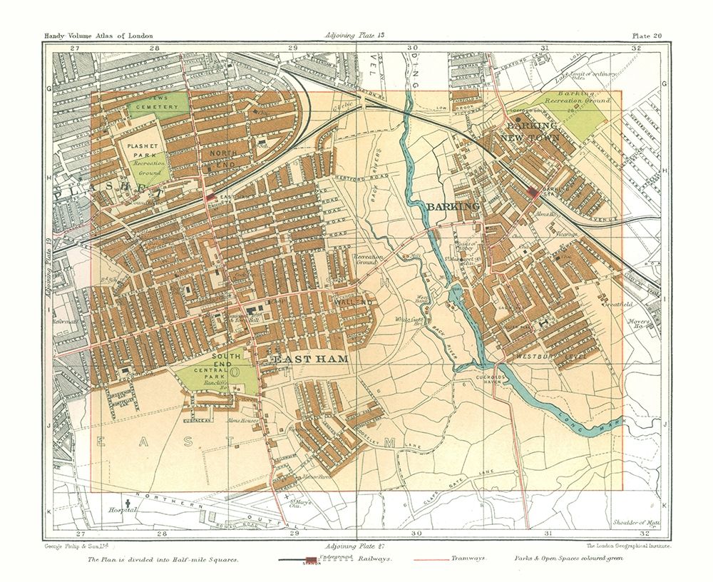 East Ham London England - Philip 1904 art print by Philip for $57.95 CAD