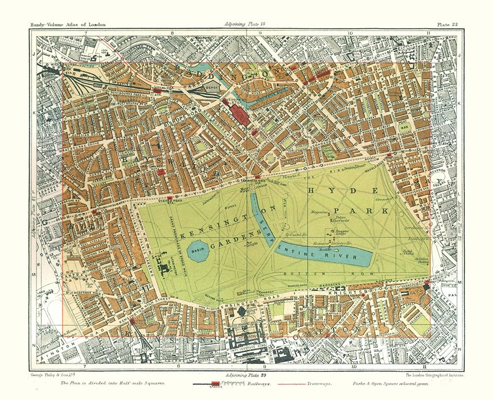 Hyde Park London England - Philip 1904 art print by Philip for $57.95 CAD