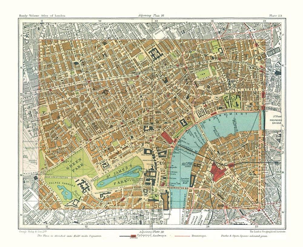 Victoria Embankment London England - Philip 1904 art print by Philip for $57.95 CAD