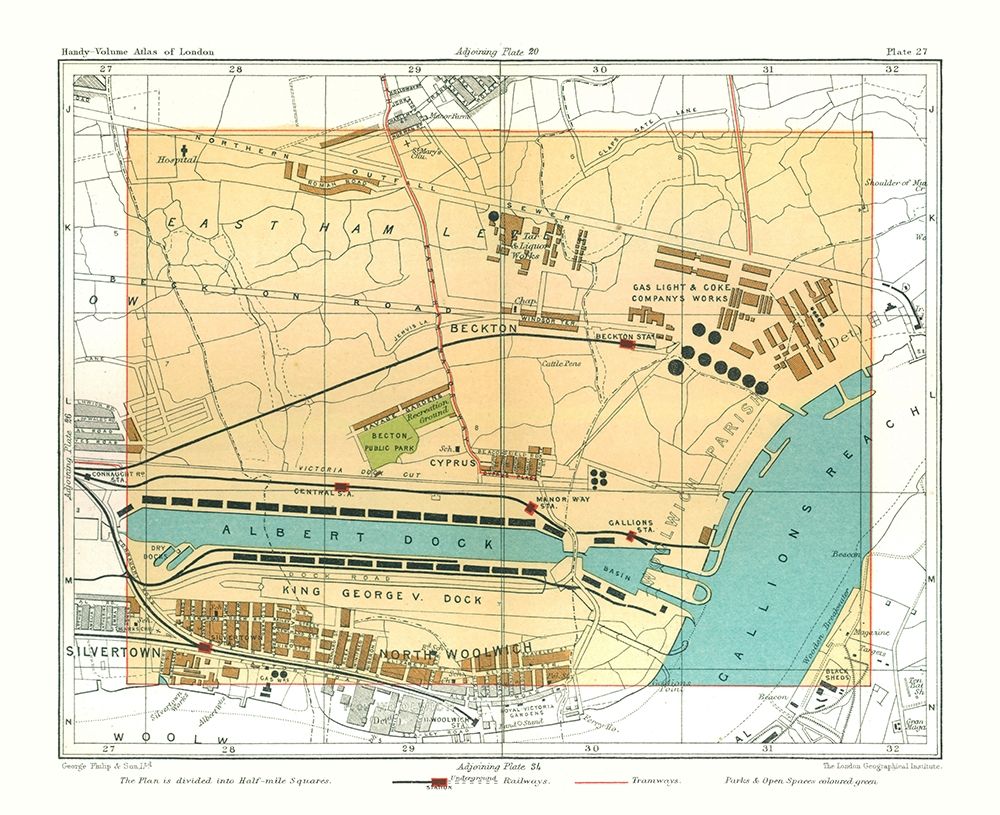 Albert Dock London England - Philip 1904 art print by Philip for $57.95 CAD