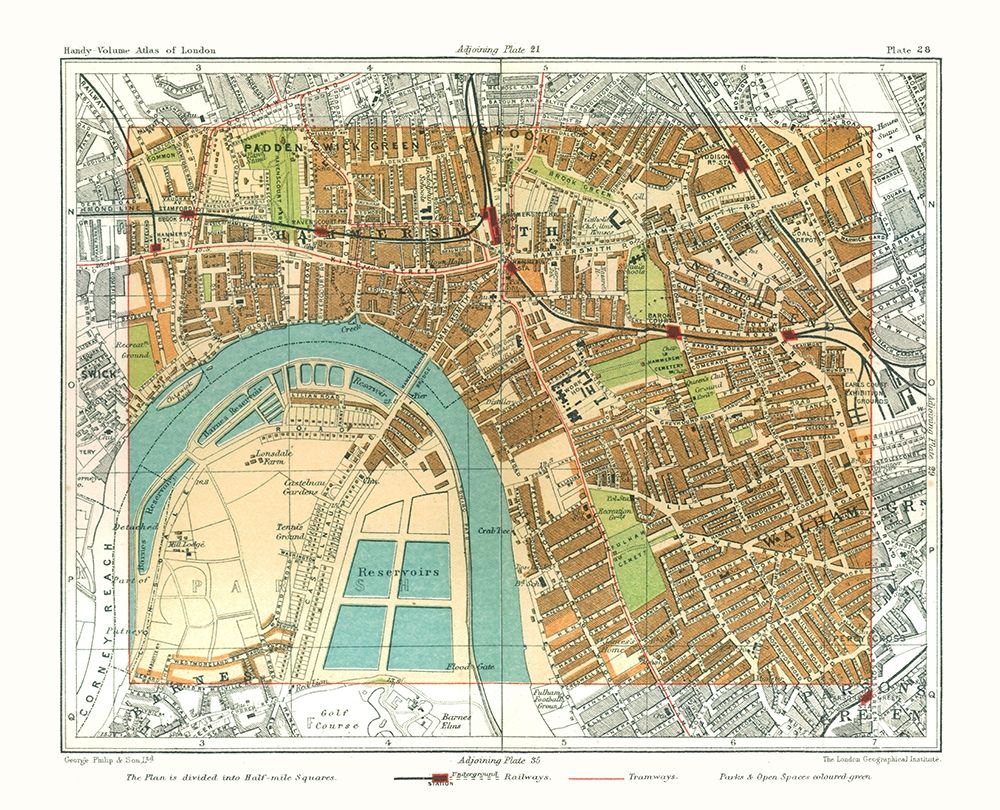 Hammersmith London England - Philip 1904 art print by Philip for $57.95 CAD