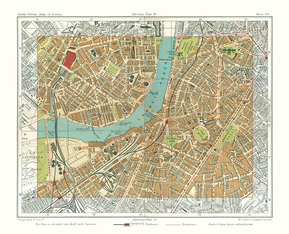 Lambeth London England - Philip 1904 art print by Philip for $57.95 CAD