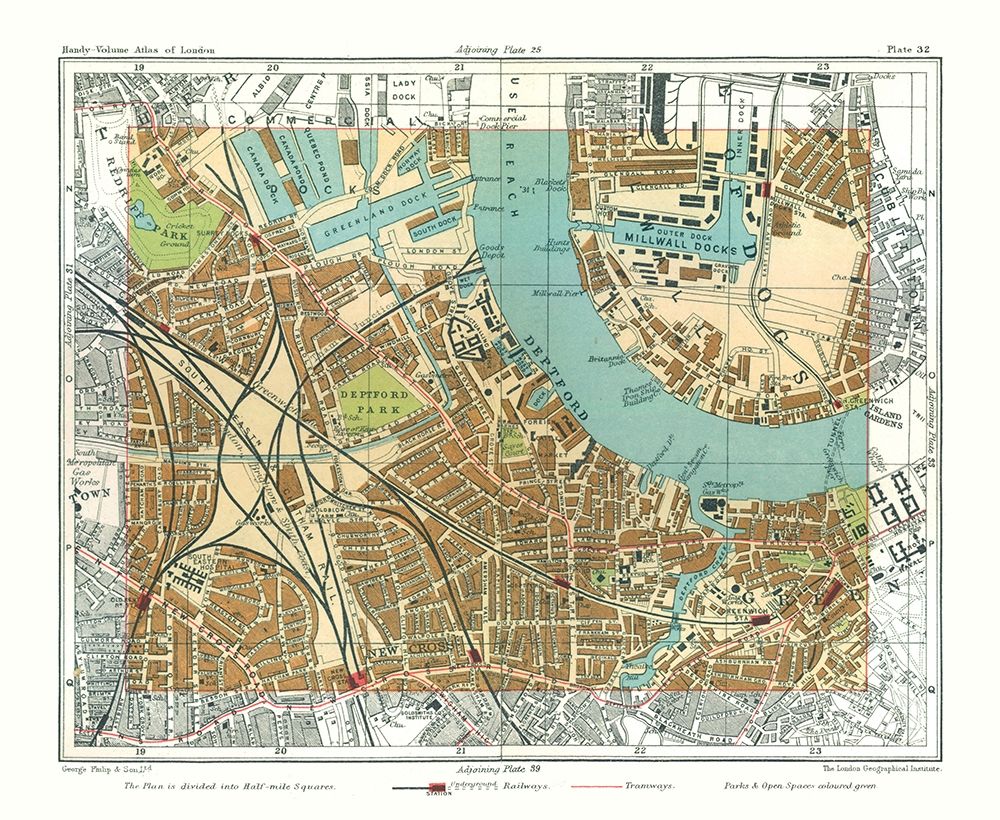 Deptford London England - Philip 1904 art print by Philip for $57.95 CAD