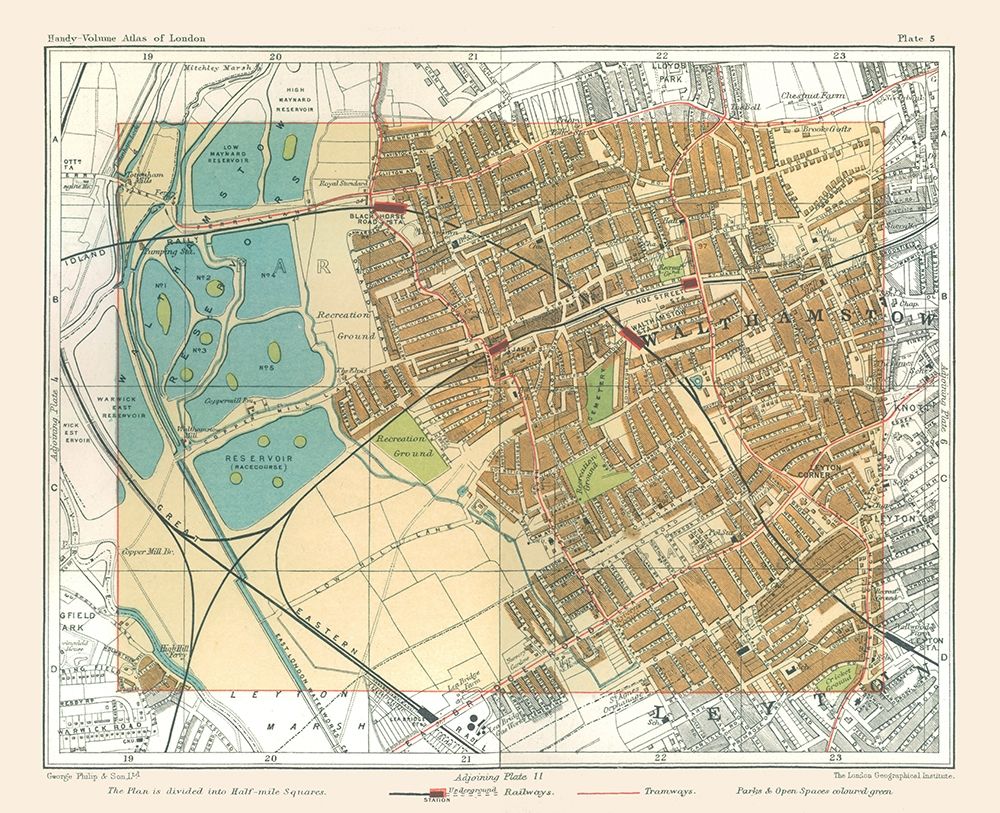 Walthamstow London England - Philip 1904 art print by Philip for $57.95 CAD