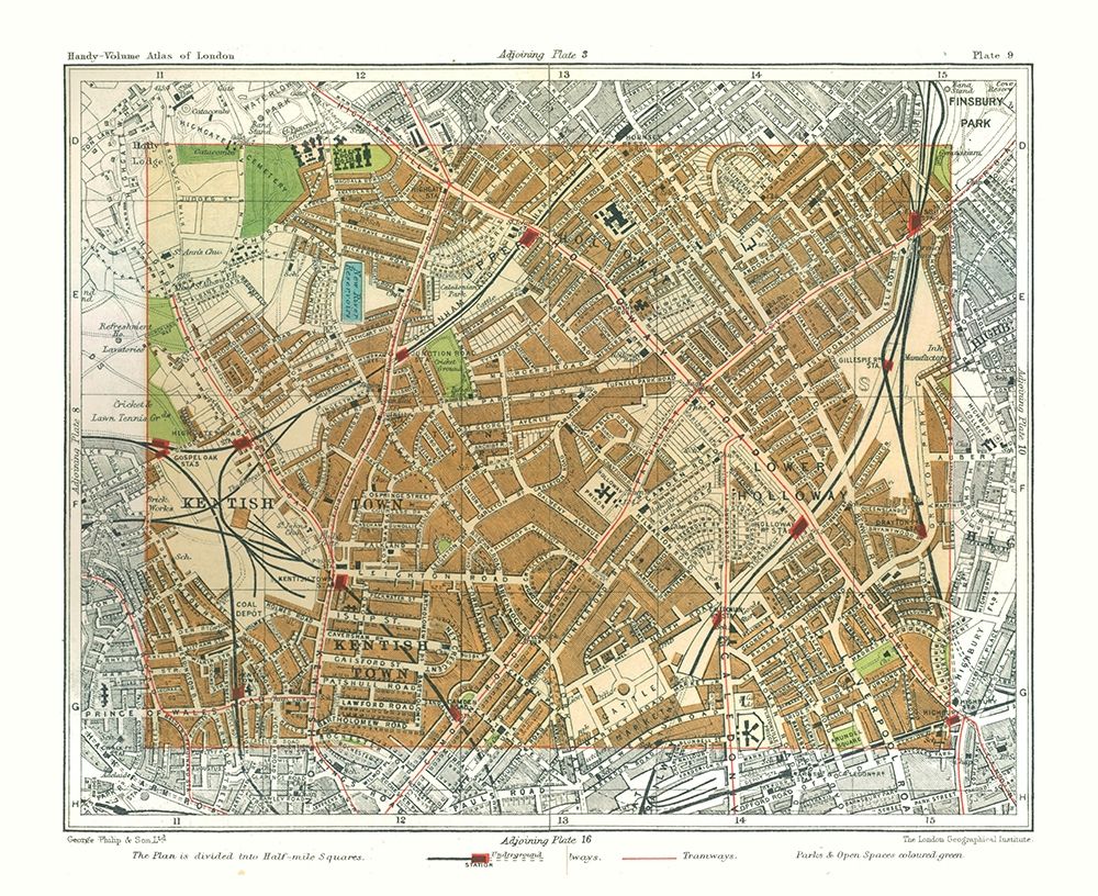 Holloway London England - Philip 1904 art print by Philip for $57.95 CAD