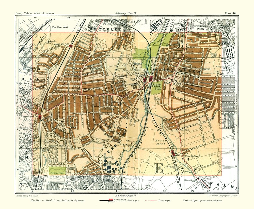 Catford London England - Philip 1904 art print by Philip for $57.95 CAD