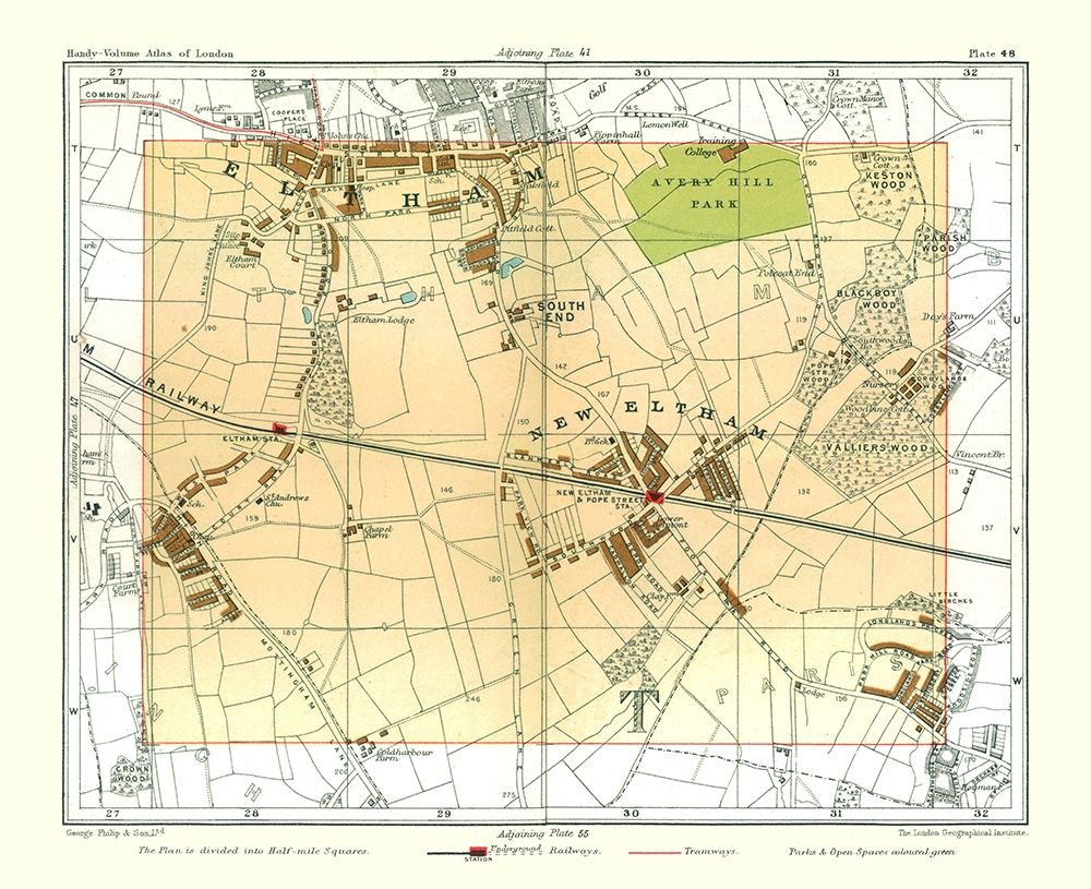 New Eltham London England - Philip 1904 art print by Philip for $57.95 CAD