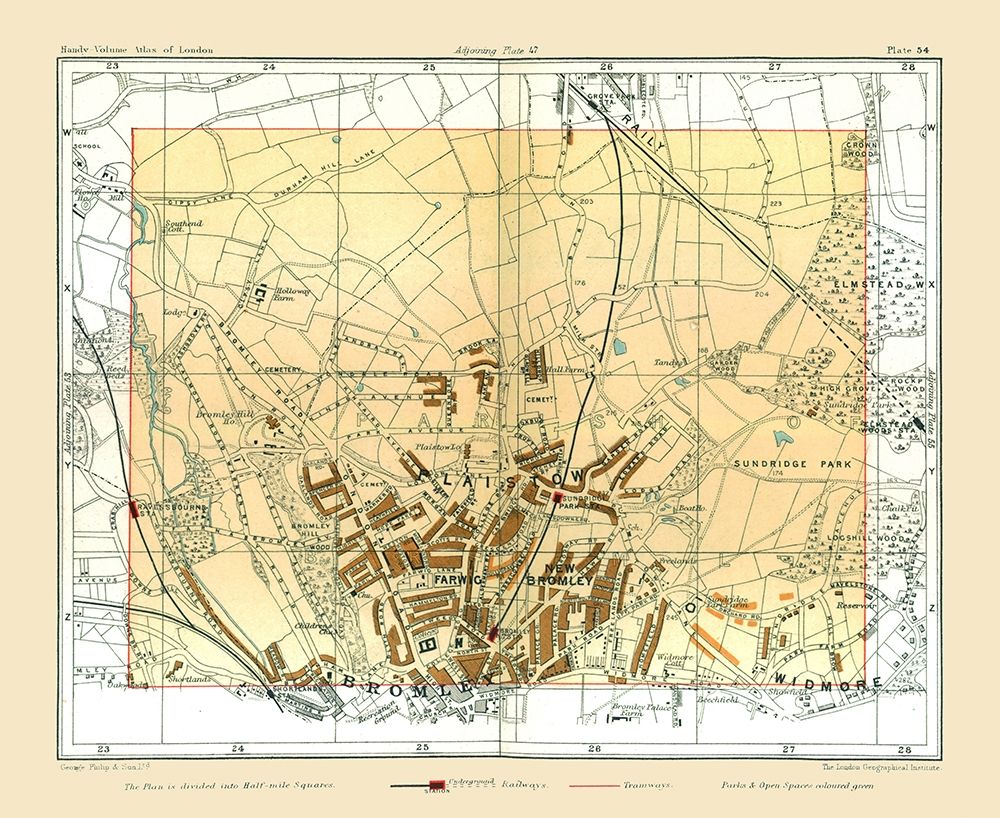 Bromley London England - Philip 1904 art print by Philip for $57.95 CAD