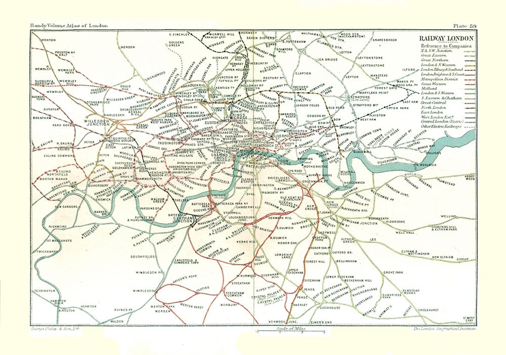 Old Great Britain London Railways England art print by Philip for $57.95 CAD