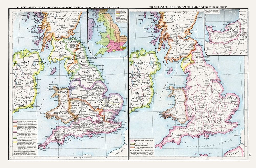 Anglo Saxon Kings England - Droysen 1886 art print by Droysen for $57.95 CAD