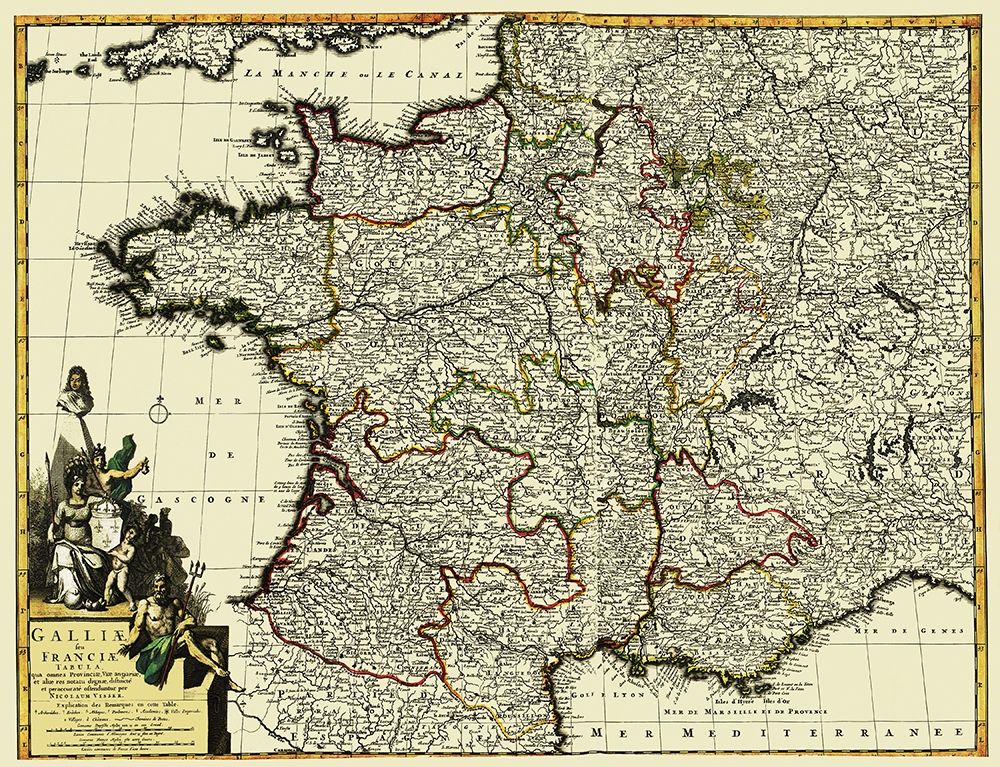 Western Part Europe with France - 1653 art print by Unknown for $57.95 CAD