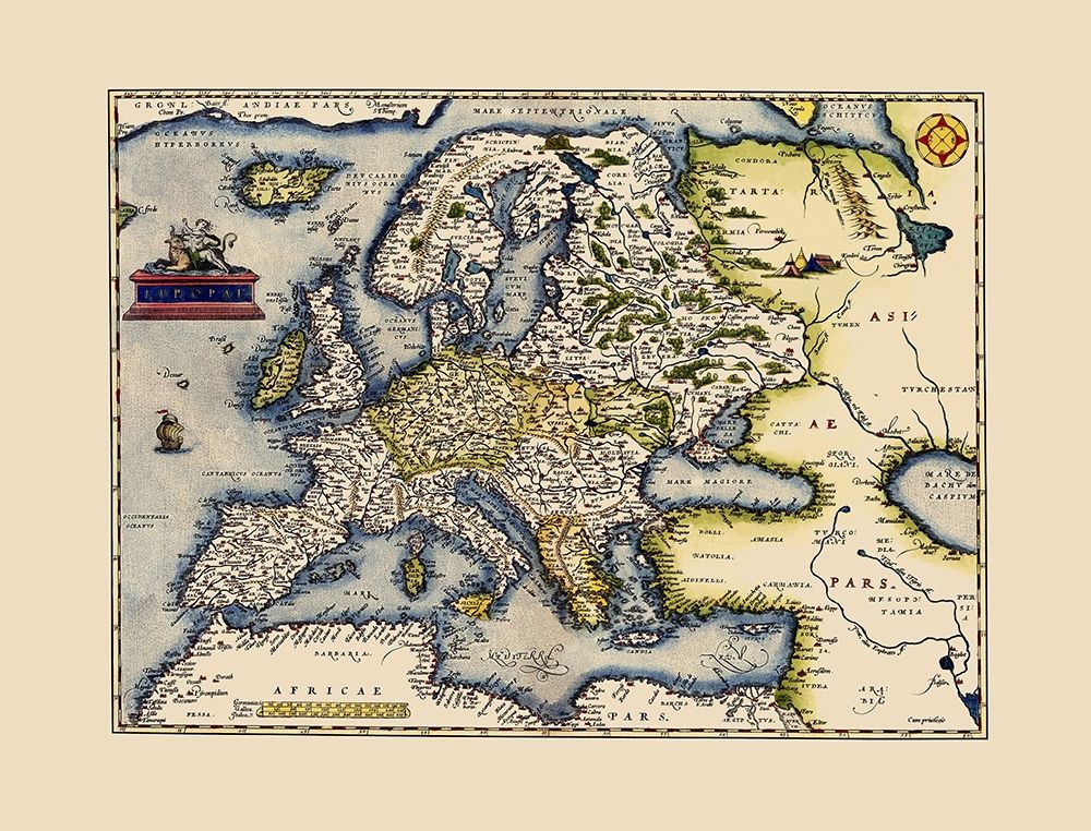 Europe - Ortelius 1570 art print by Ortelius for $57.95 CAD