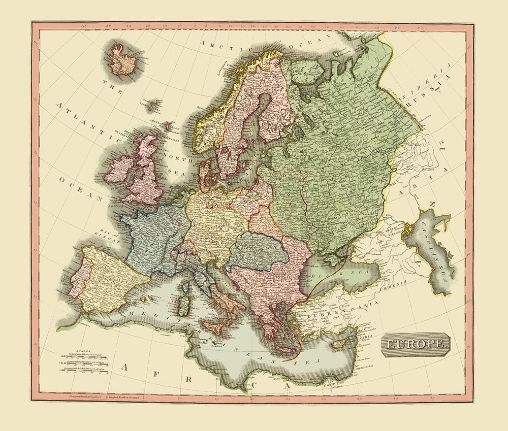 Norway Spain Portugal France Germany Hungary art print by Thomson for $57.95 CAD