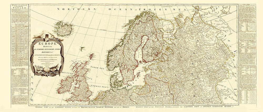Northern Europe - Sayer 1787 art print by Sayer for $57.95 CAD