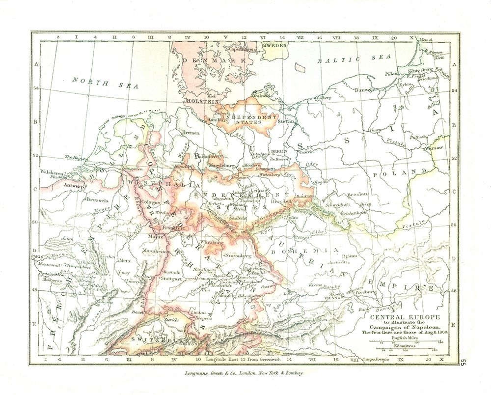 Europe Napoleonic Campaigns 1806 - Gardiner 1902 art print by Gardiner for $57.95 CAD