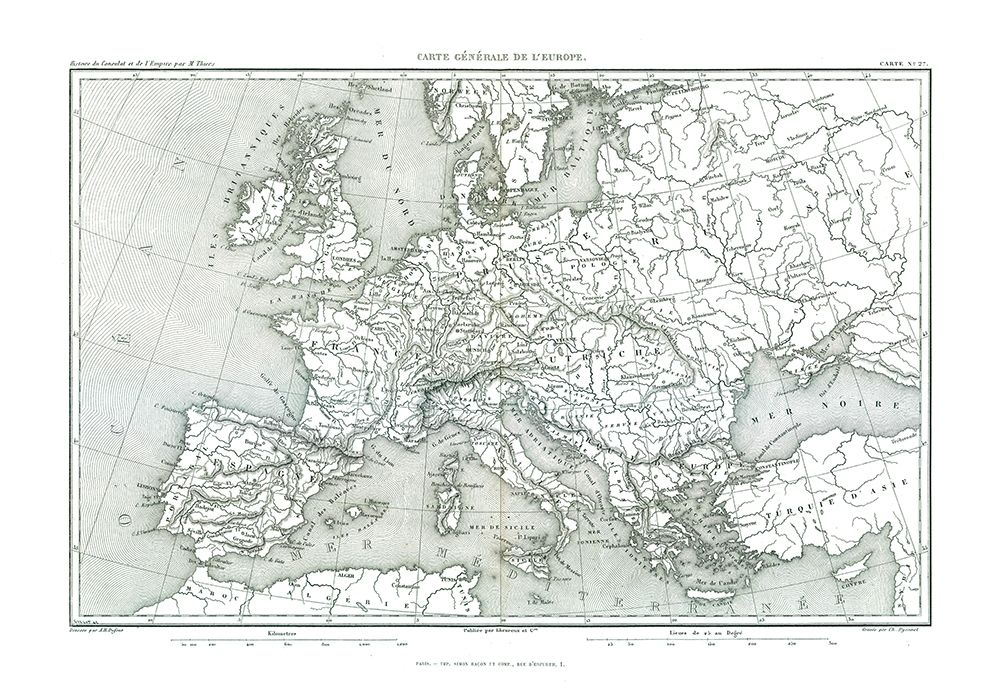 Europe - Thiers 1866 art print by Thiers for $57.95 CAD
