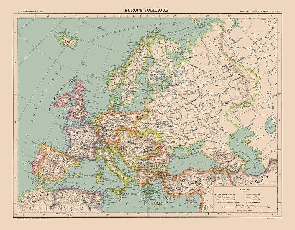 Political Europe - Schrader 1908 art print by Schrader for $57.95 CAD