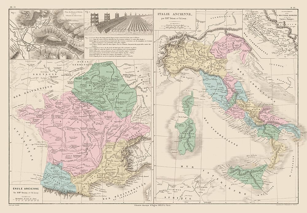 Ancient France Italy Belgium Punic Wars Europe art print by Drioux for $57.95 CAD