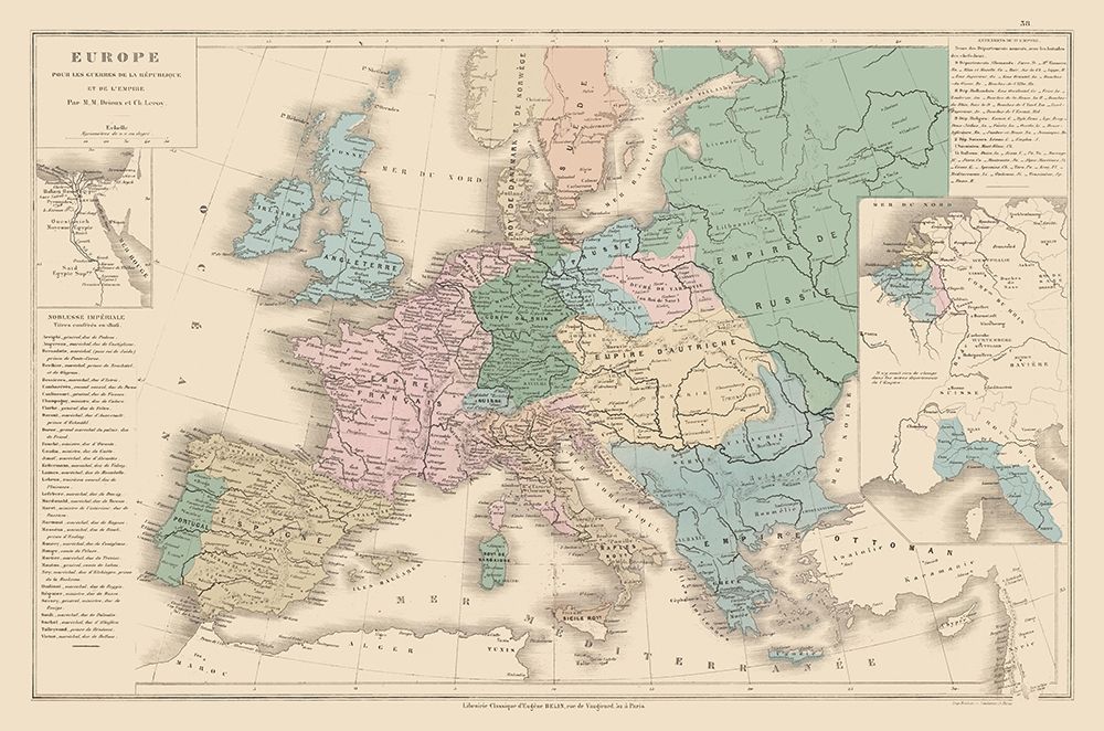 Europe Wars - Drioux 1882 art print by Drioux for $57.95 CAD