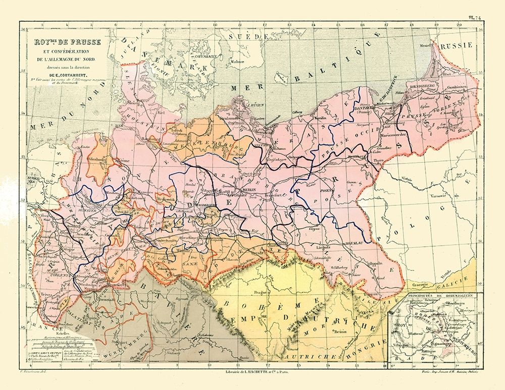 Prussian Kingdom North German Confederation art print by Cortambert for $57.95 CAD
