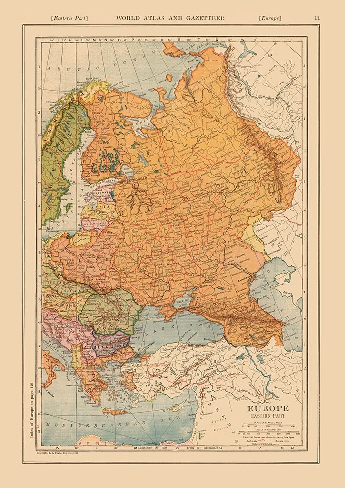 Eastern Europe Russia Poland - Reynold 1921 art print by Reynold for $57.95 CAD