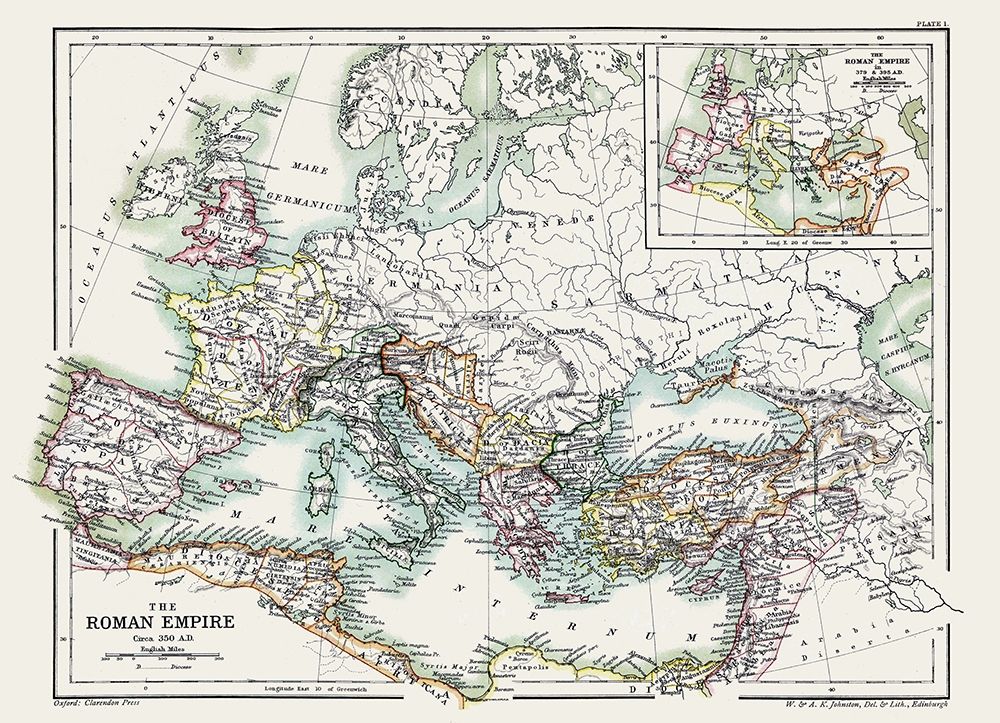 Roman Empire 350 AD - Poole 1902 art print by Poole for $57.95 CAD