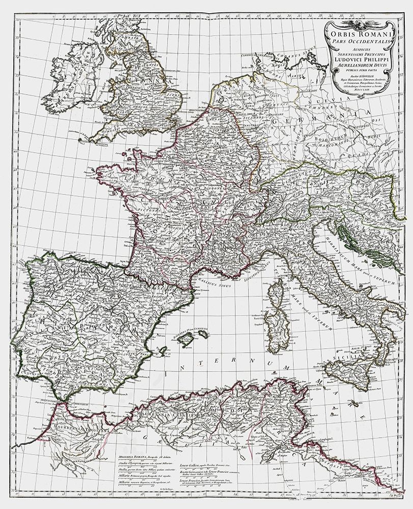 Ancient Europe - DAnville 1799 art print by D Anville for $57.95 CAD