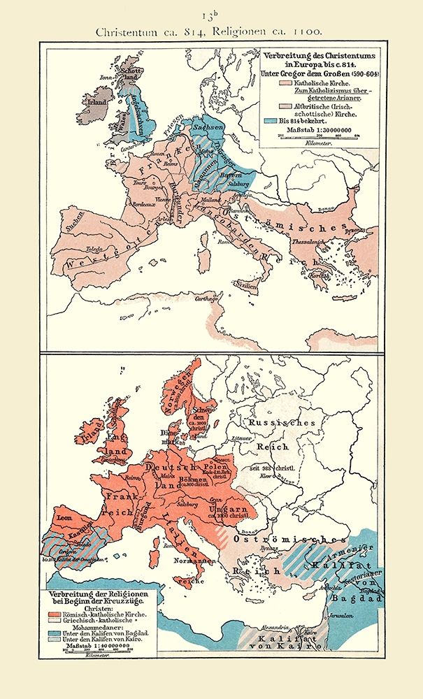 Christianity 814 BC to 1100 AD Europe art print by Putzgers for $57.95 CAD