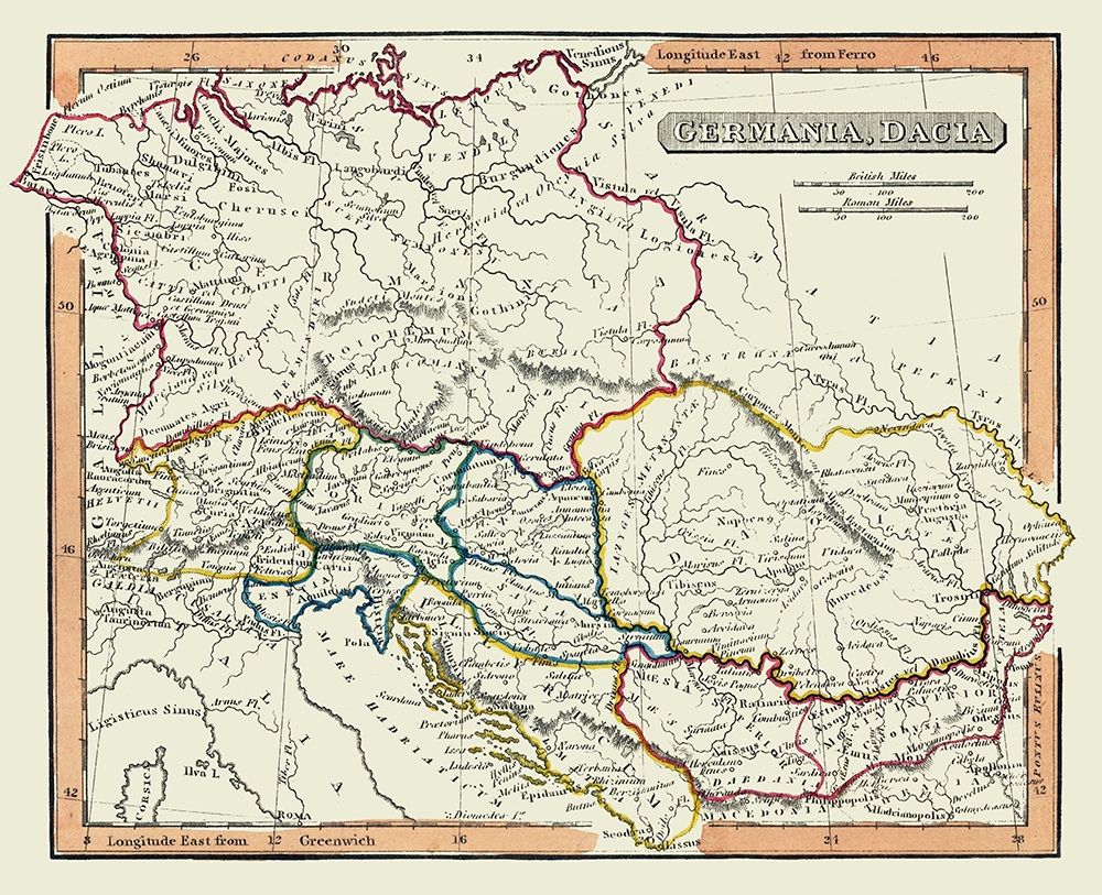 Europe Germania Dacia - Fenner 1830 art print by Fenner for $57.95 CAD