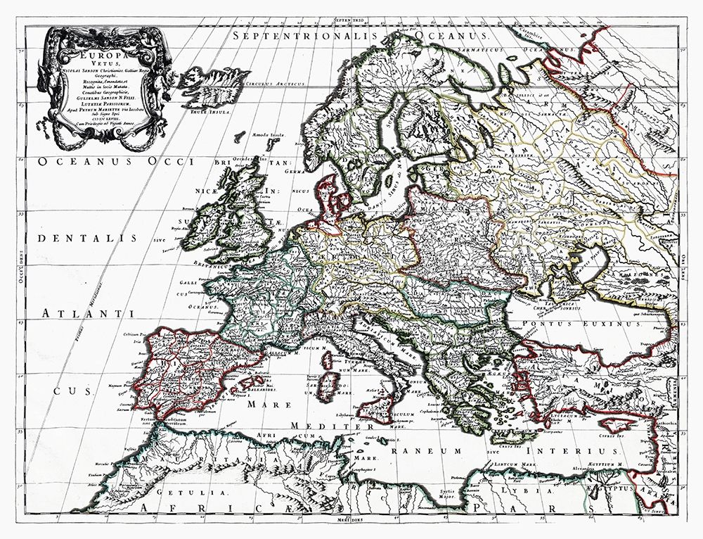 Europe - Sanson 1641 art print by Sanson for $57.95 CAD