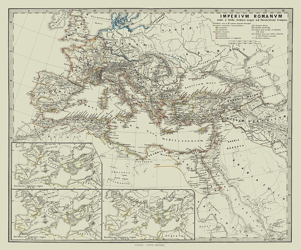 Roman Empire Diocletian Time - Spruner 1865 art print by Spruner for $57.95 CAD